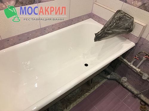 Реставрация ванны жидким акрилом в Домодедово