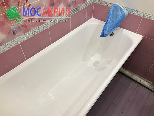 Реставрация ванны жидким акрилом в Королеве