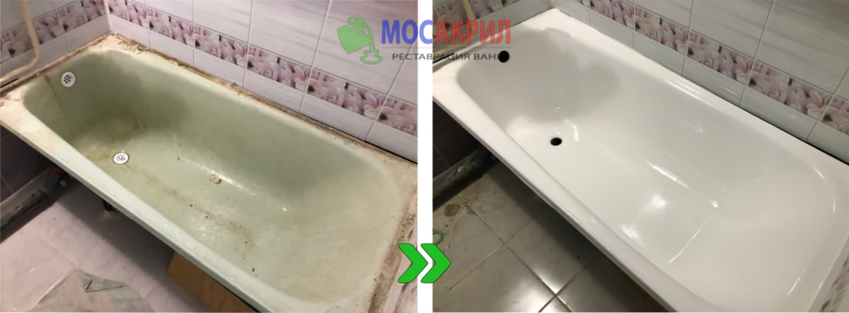 Реставрация ванны жидким мрамором в Москве
