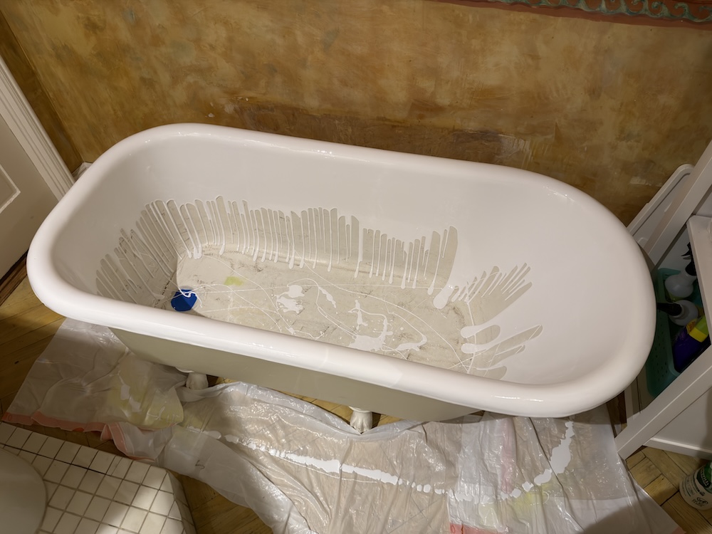 Покрытие ванны жидким акрилом Покрытие ванны жидким акрилом